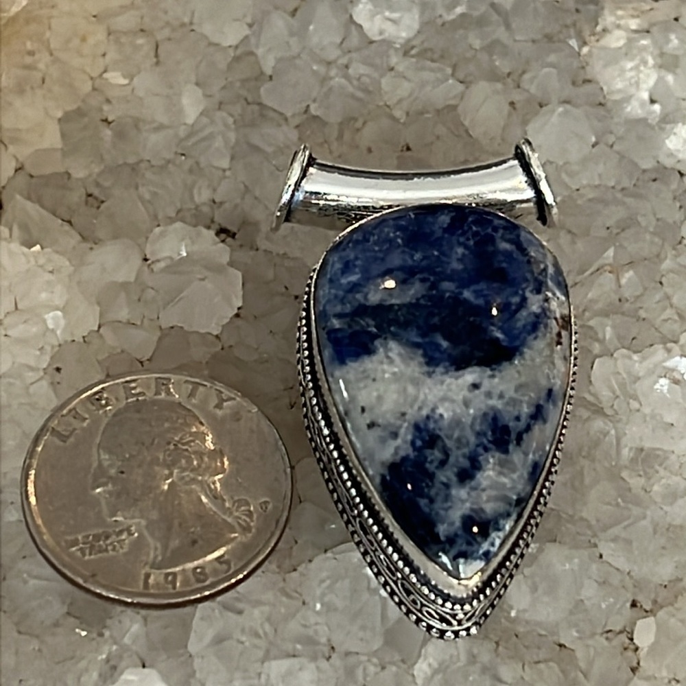 #580 Sodalite Handcrafted Pendant NWOT - Picture 4 of 17